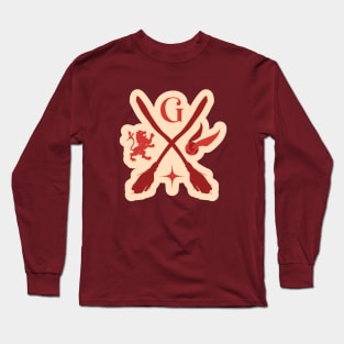 red lion house wizarding school logo Long Sleeve T-Shirt